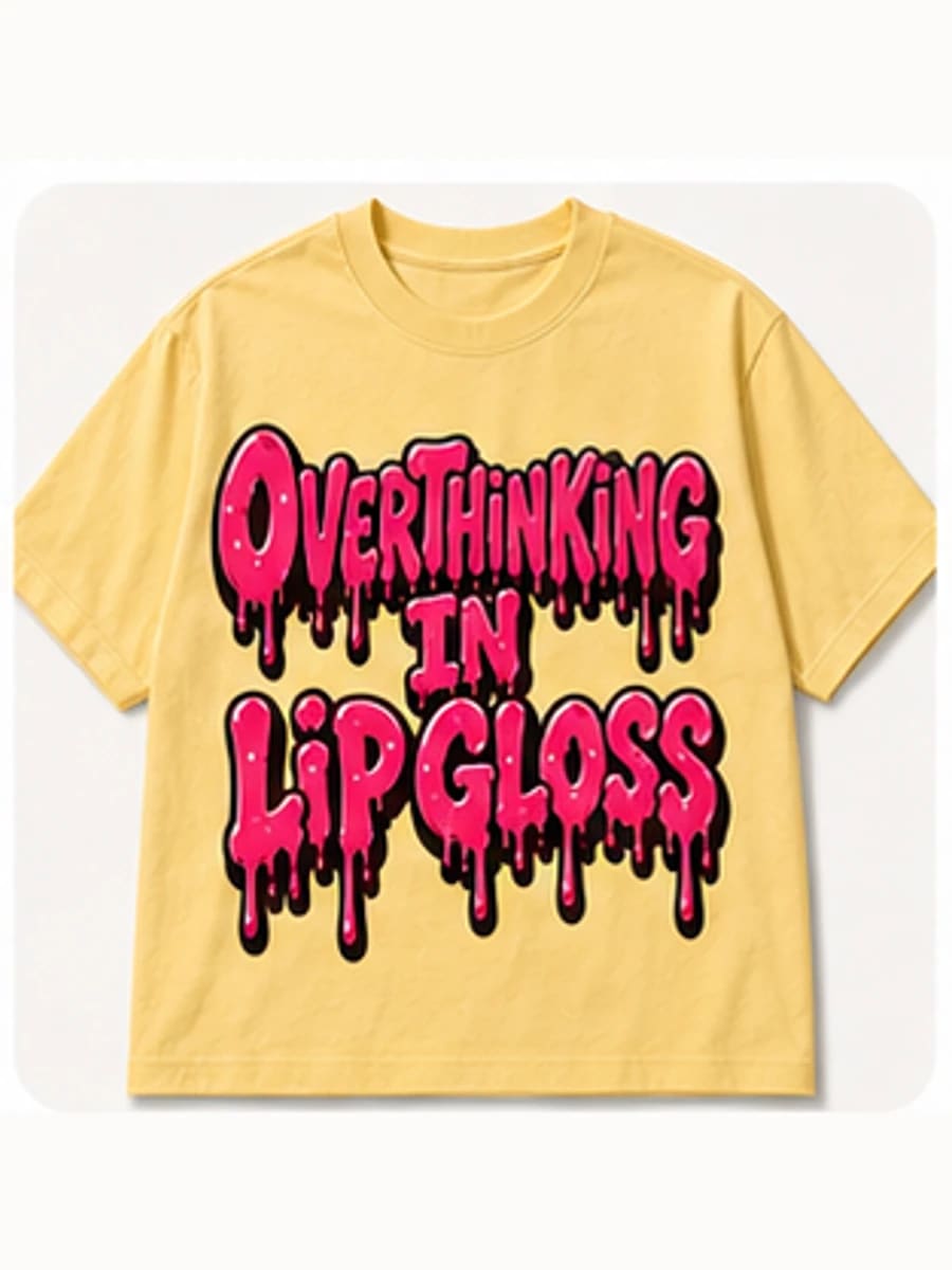 Overthinking In Lip Gloss Tee