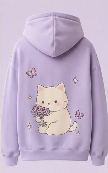 Flower Cat Hoodie, view 1