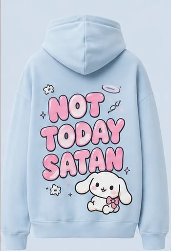 Not Today Satan Hoodie, view 1