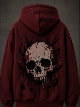 Cracked Skull Hoodie, view 1