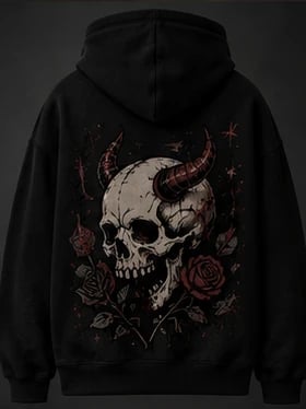 Rose Skull Hoodie, view 1