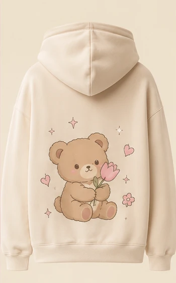Tulip Bear Hoodie, view 1