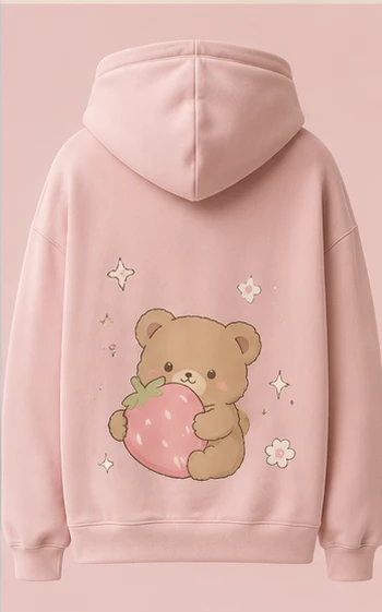 Strawberry Bear Hoodie, view 1