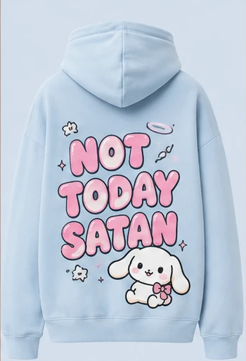 Not Today Satan Hoodie, view 1